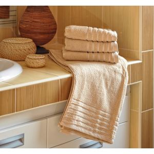 Mikrofroté ručník a osuška EMA, béžová (více rozměrů)
