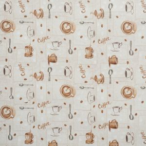 Ubrus PVC s textilním podkladem 1261-1, coffee hnědé, š.140cm (metráž)