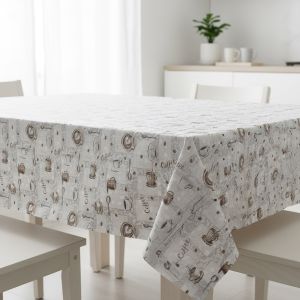 Ubrus PVC s textilním podkladem 1261-2, coffee šedé, š.140cm (metráž)