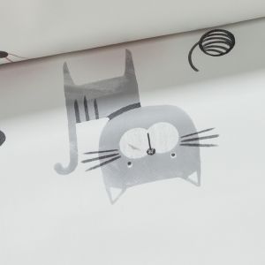 Ubrus PVC s textilním podkladem dětský 3M6/02, kočičky a pejsci, růžová, š.140cm (metráž)