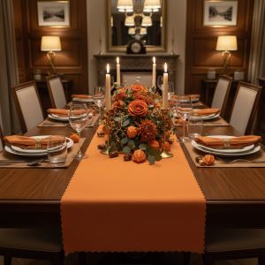 Ubrusovina / štola teflonová úprava, 3095, jednobarevná skořicová, š.38cm (metráž)