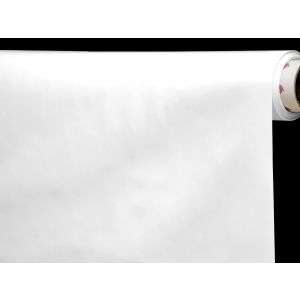 Ubrus PVC s textilním podkladem Uni, bílá, š.140cm (metráž)