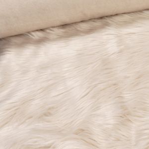Umělá kožešina 8916 386-67 dlouhý chlup, béžová, šíře 150cm (metráž)