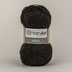 Pletací příze YarnArt GOLD 9004 černá, efektní, 100g/400m