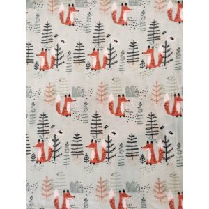 Deka fleece MyHouse FOX lišky na šedé, 150x200cm