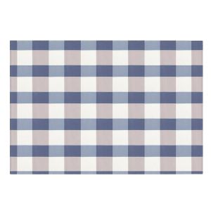 Cestovní deka KEMPING PLUS – modrá kostka, lehká pikniková deka z mikrovlákna 150×200cm