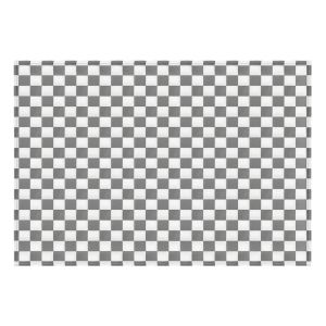 Cestovní deka KEMPING PLUS – šedá kostka, lehká pikniková deka z mikrovlákna 150×200cm