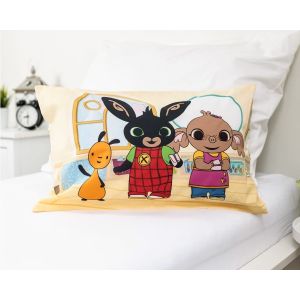 Dětské povlečení do postýlky KRÁLÍČEK BING PLAYROOM, žluté, bavlna hladká, 100x135cm + 40x60cm 