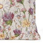 Dekorační polštářek / povláček RETRO JETEL, KOPRETINY A VČELKY, fialovo-režná, 45x45cm