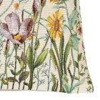 Dekorační polštářek / povláček RETRO LUČNÍ KVĚTY S MOTÝLKY, zelená, 45x45cm