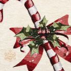 Dekorační polštářek / povláček vánoční RETRO LÍZÁTKO S MAHONKOU, béžová, 45x45cm